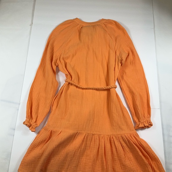 Magaschoni 100% Organic Cotton Mandarin Collar From Button XS Dress - Picture 11 of 13